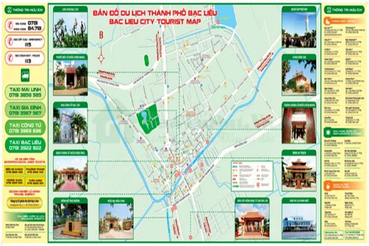 Bản đồ du lịch Bạc Liêu