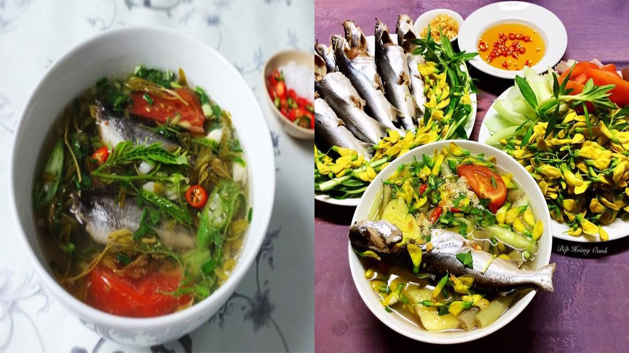 Cá út nấu canh chua 