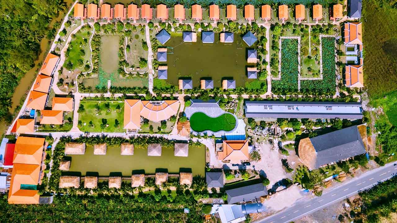 Can Tho Eco Resort nhìn từ trên cao