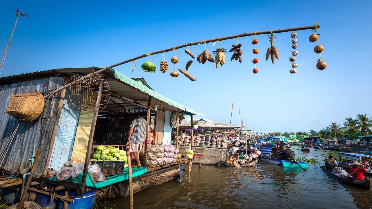 Cây bẹo ở chợ nổi 