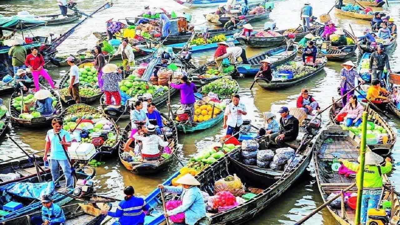 Chợ nổi Long Xuyên An Giang