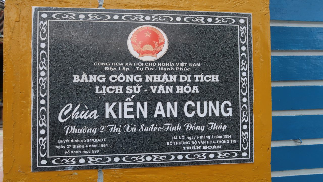 Chứng nhận di tích lịch sử 