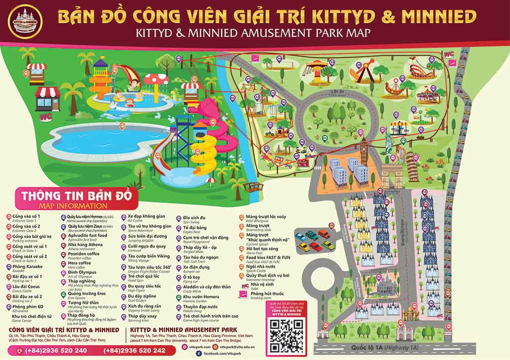 Bản đồ công viên giải trí đại học Võ Trường Toản