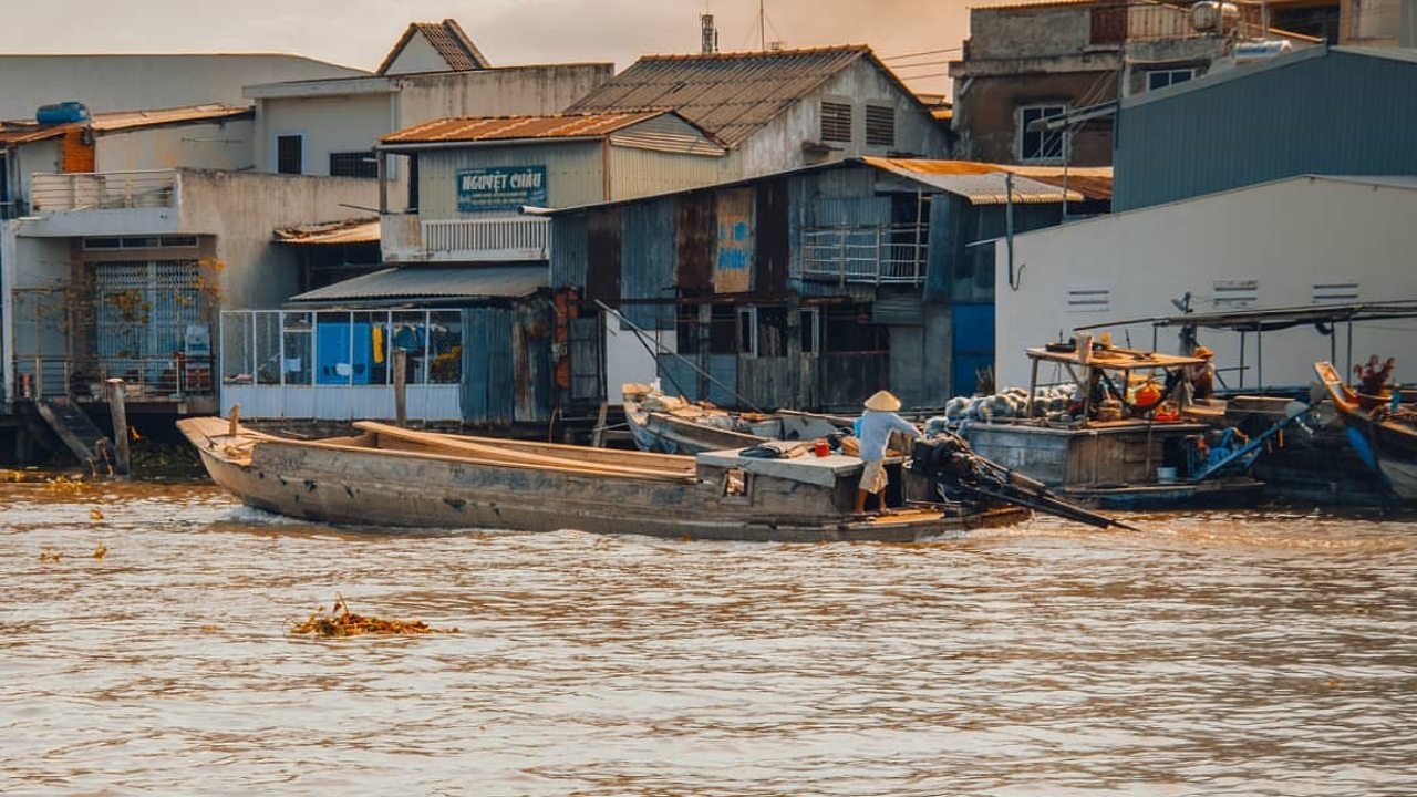 Hình ảnh chợ nổi Cái Bè