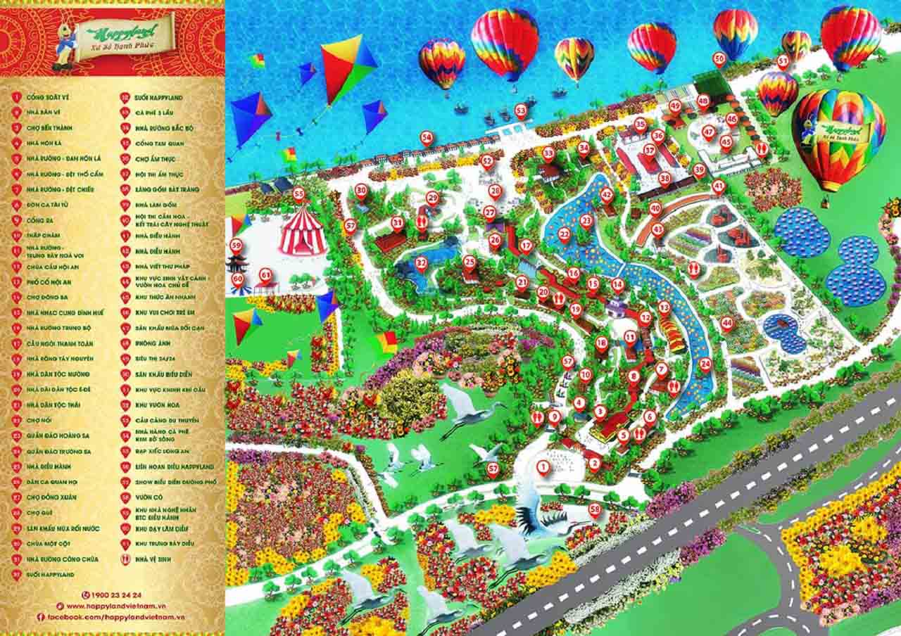 Bản đồ du lịch Happy Land