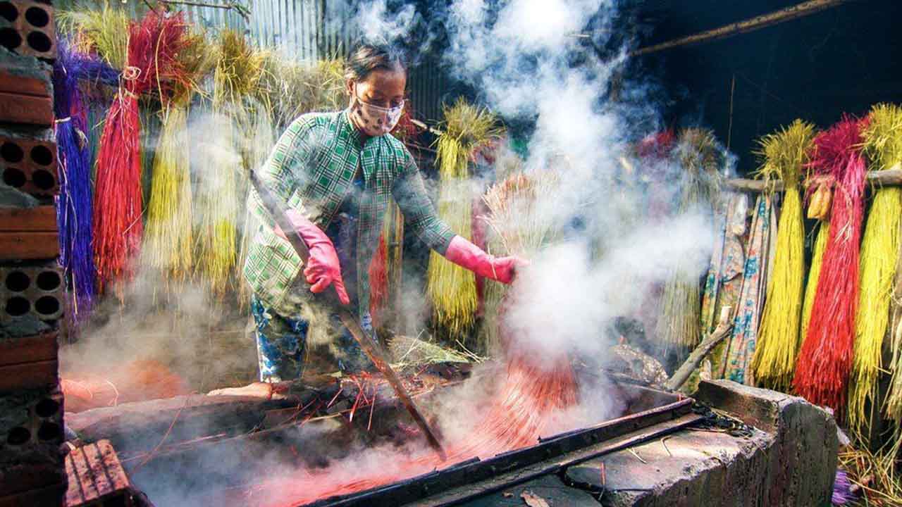 tham quan làng chiếu định yên